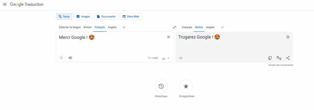 google translate traduction breton